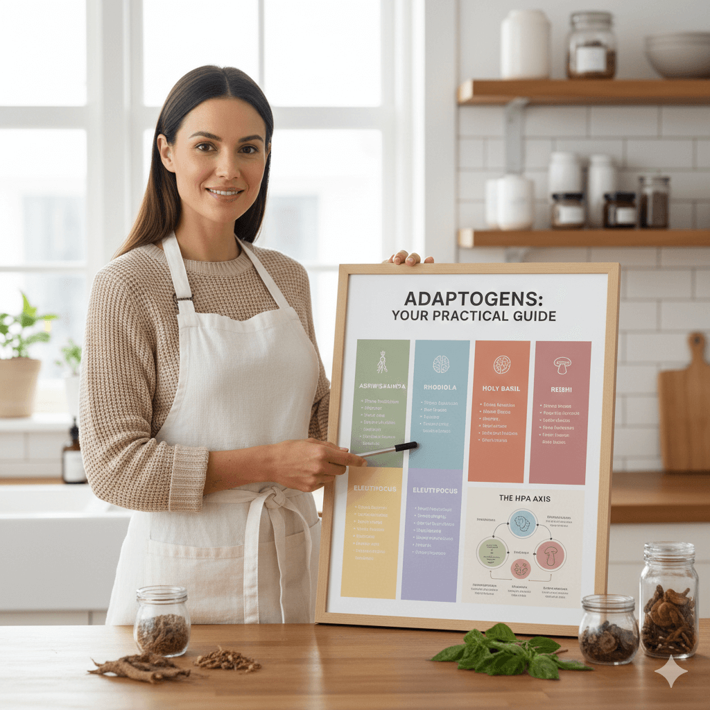 Adaptogenic herbs and roots for stress resilience